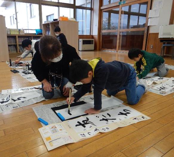 書初め指導