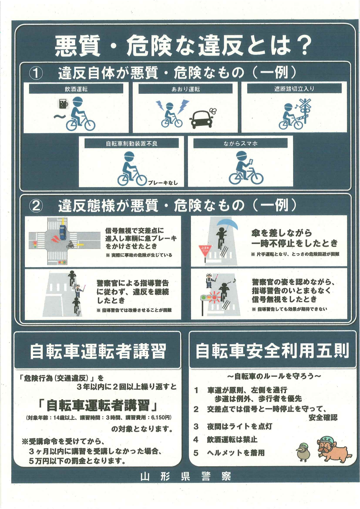 令和8年4月から自転車利用者に青切符制度が導入されます！裏面